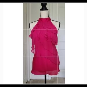 New with tags express pink ruffle halter top
